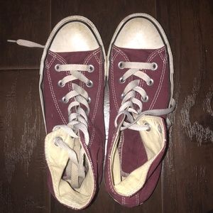Chuck Taylor Maroon high tops